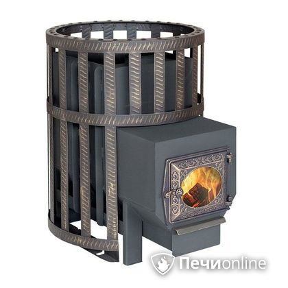 Дровяные печи-каменки Березка Викинг 24 ДТ-3 со стеклом полукругом в Астрахани